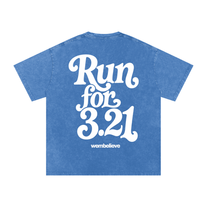 Snow Washed Oversized Cotton T-Shirt